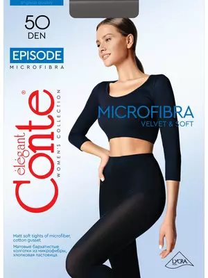 Женские колготки из микрофибры conte episode 50 den nero, , 3, CONTE ELEGANT, - 1