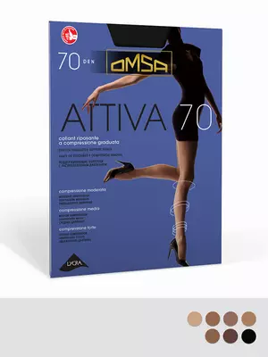 Колготки женские omsa attiva 70 nero, , 3, OMSA, - 1