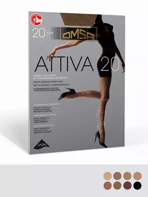 Женские колготки omsa attiva 20 nero, , 3, OMSA, - 1