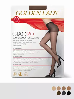 Колготки женские golden lady ciao 20 nero, , 3, GOLDEN LADY, - 1