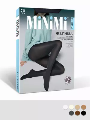 Женские плотные колготки minimi multifibra 70 3d nero, , 4, MINIMI, - 1