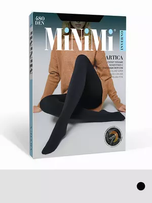 Супер теплые колготки minimi на «меху» artica 480 (ворс) nero, , 2 (S/M), MINIMI, - 1