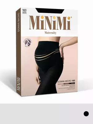 Плотные колготки (для беременных) из микрофибры minimi donna micro 160 nero, , 2, MINIMI, - 1