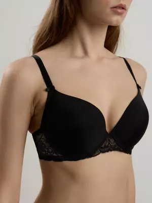 Бюстгальтер push-up на каркасах autograph rb1178 черный, , 90A, CONTE ELEGANT, - 1