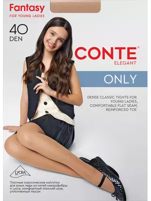 Колготки детские полиамидные only 40 beige, , 140-146, CONTE ELEGANT, - 1