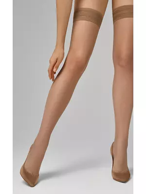 Чулки тончайшие omsa sun light 8 aut. beige naturel, , 2, OMSA, - 1