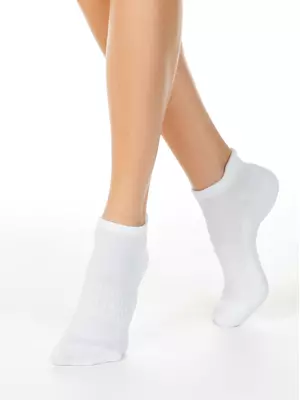 Носки женские esli active (короткие, махр. стопа) 078 белый, , 36-37 (23), ESLI, - 1