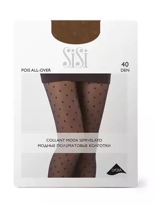 Колготки с крупным горошком sisi pois all over 40 nero, , 3/4(M/L), SISI, - 1