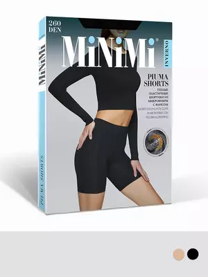 Теплые шортики из микрофибры с флисом minimi piuma 260 shorts nero, , 4, MINIMI, - 1