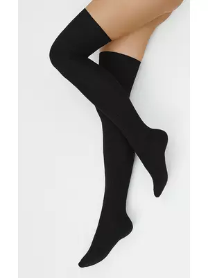 Женские теплые гольфины из шерсти minimi parigina jacquard var.1 180 nero, , 39-41 (25-27), MINIMI, - 1