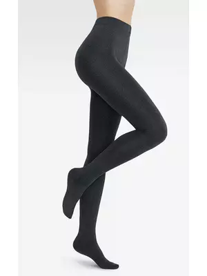 Колготки из микрофибры с флисом piuma 260 grigio melange, , 2, MINIMI, - 1