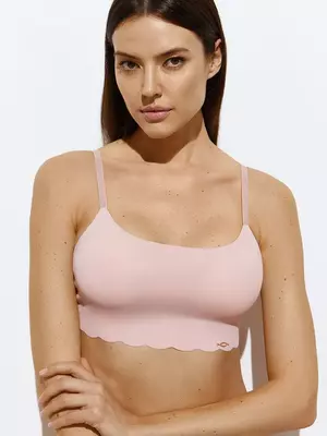 Кроп-топ на тонких бретелях omsa invisible 1111b rosa antico, , 48 (L), OMSA, - 1