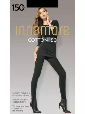 Колготки innamore cotton 150 marrone melange, , 3, INNAMORE, - 1