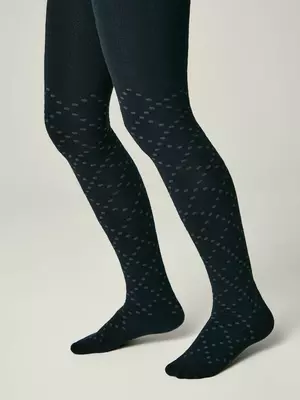 Колготки махровые conte-kids sof-tiki 701 темно-синий, , 140-146 (22), CONTE-KIDS, - 1