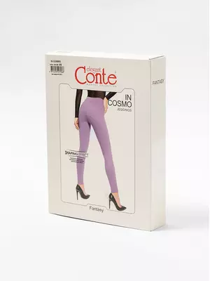 Леггинсы женские conte моделирующие джеггинсы с эффектом "push up" in cosmo purple bloom, , 170-98/M, CONTE ELEGANT, - 1