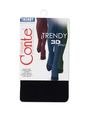 Теплые женские колготки из микрофибры conte trendy 150 nero, , 2, CONTE ELEGANT, - 1