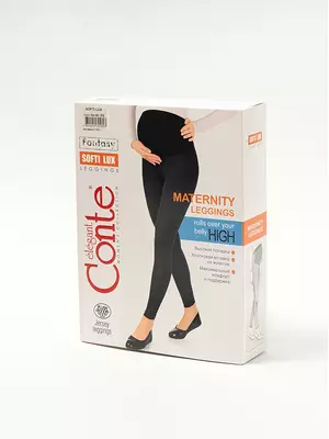 Леггинсы женские для беременных softi lux nero, , 170-110/XXL, CONTE ELEGANT, - 1