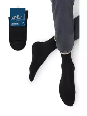 Носки мужские классические omsa classic 202 nero, , 45-47 (29-31), OMSA, - 1