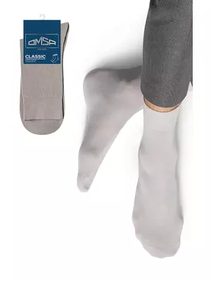 Носки мужские omsa classic 203 grigio chiaro, , 45-47 (29-31), OMSA, - 1