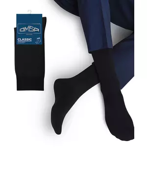 Мужские классические носки omsa classic 204 nero, , 39-41 (25-27), OMSA, - 1