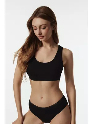 Бюстье женское из хлопка lbe 2018.1 basic collection black, , 170-92/M, CONTE ELEGANT, - 1