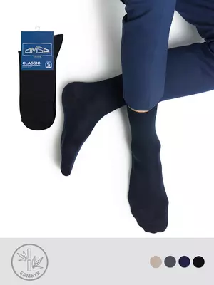 Носки мужские из бамбука omsa classic 205 blu, , 45-47 (29-31), OMSA, - 1