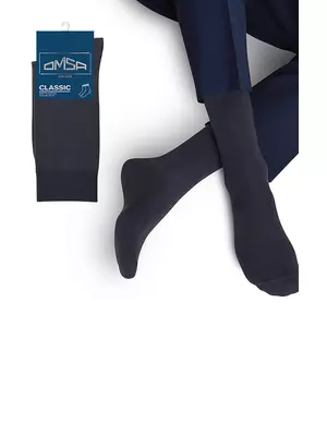 Мужские классические носки omsa classic 204 grigio scuro, , 39-41 (25-27), OMSA, - 1