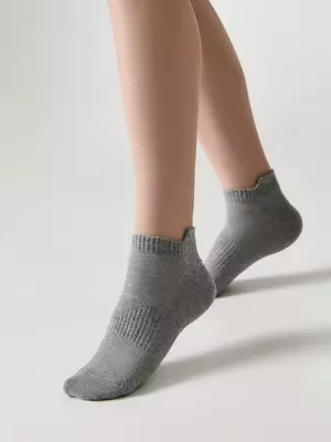 Укороченные носки из хлопка conte sport 1133 серый, , 36-38 (23-25), CONTE ELEGANT, - 1