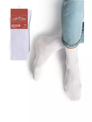 Мужские спортивные носки omsa active 116 bianco, , 36-38 (23-25), OMSA, - 1