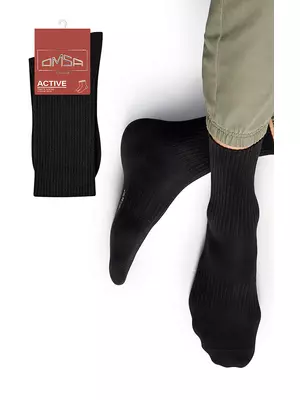 Мужские спортивные носки omsa active 116 nero, , 36-38 (23-25), OMSA, - 1