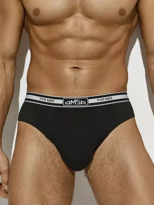 Трусы мужские слипы с открытой резинкой omsa omb 1224 nero, , 50 (XL), OMSA, - 1