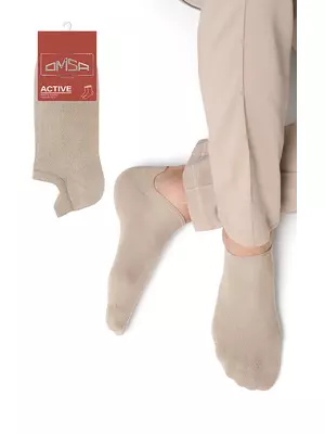 Укороченные мужские носки omsa active 124 beige, , 39-41 (25-27), OMSA, - 1