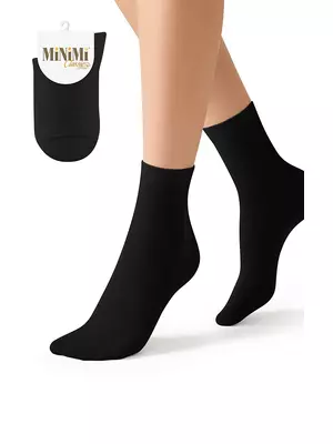 Носки женские однотонные minimi mini cotone 1202 nero, , 36-38 (23-25), MINIMI, - 1