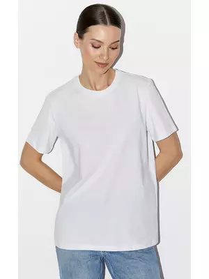 Футболка женская из 100% хлопка omsa omt_d1202 bianco, , 52 (2XL), OMSA, - 1