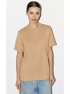 Футболка женская из 100% хлопка omsa omt_d1202 caramello, , 46 (M), OMSA, - 1