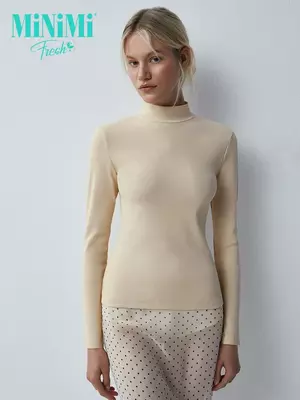 Водолазка женская из кашкорсе minimi mi 1711с fresh beige, , 44 (S), MINIMI, - 1