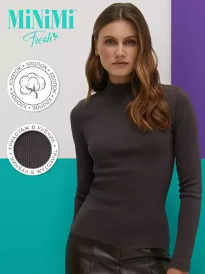 Водолазка женская из кашкорсе minimi 1711с fresh cioccolata, , 44 (S), MINIMI, - 1