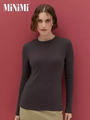Женский лонгслив из кашкорсе minimi 1611с fresh cioccolata, , 42 (XS), MINIMI, - 1