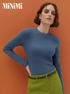 Женский лонгслив из кашкорсе minimi 1611с fresh jeans, , 42 (XS), MINIMI, - 1