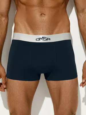 Мужские укороченные трусы боксеры omsa omb 1265 blu notte, , 48 (L), OMSA, - 1