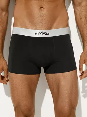 Мужские укороченные трусы боксеры omsa omb 1265 nero, , 48 (L), OMSA, - 1