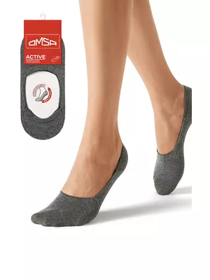 Подследники с меланжевым эффектом omsa active 171 nero melange, , 36-38 (23-25), OMSA, - 1