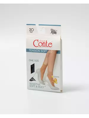 Носки женские conte tension soft 20 (1 пара) nero, , 36-39 (23-25), CONTE ELEGANT, - 1