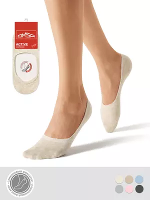 Подследники с меланжевым эффектом omsa active 171 beige melange, , 36-38 (23-25), OMSA, - 1