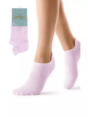 Короткие женские носки из хлопка omsa active 155 lilla, , 36-38 (23-25), OMSA, - 1