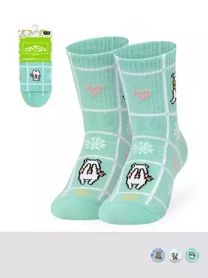 Носки детские (мишки) omsa kids calzino 21p75 menta, , 31-34 (18-20), OMSA, - 1