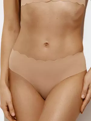 Трусы женские слипы (лазерная обработка края) omsa omd 2213b invisible slip beige, , 44 (S), OMSA, - 1