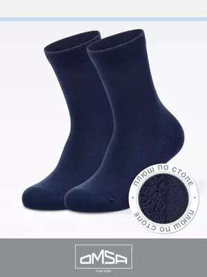 Детские носки с махровой стопой omsa kids calzino 21c04 blu, , 23-26 (14-16), OMSA, - 1