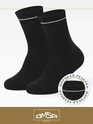 Носки детские с высокой резинкой omsa kids calzino 21s05 nero, , 27-30 (16-18), OMSA, - 1