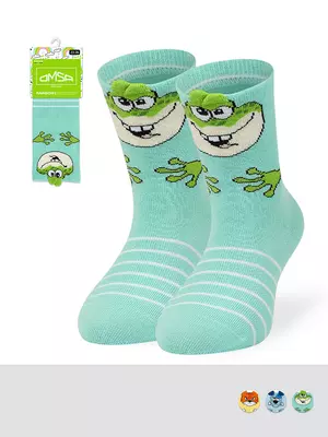 Носки детские с пикотами (зверята) omsa kids calzino 21p71 erba, , 23-26 (14-16), OMSA, - 1